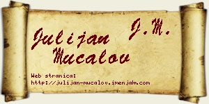 Julijan Mučalov vizit kartica